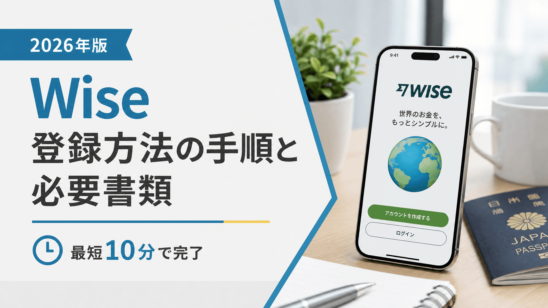 Wise 登録方法の手順と必要書類【2026年版】最短10分で完了
