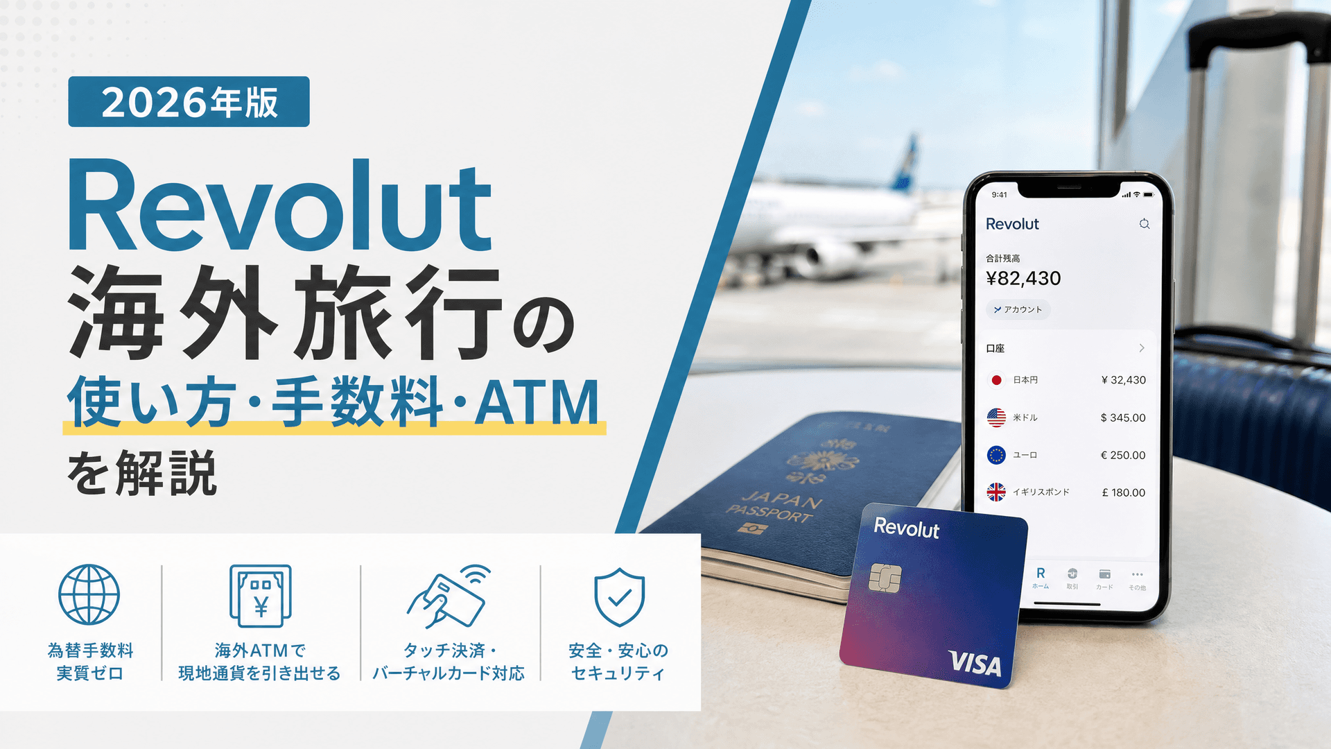 Revolut海外旅行の使い方・手数料・ATMを解説【2026年版】