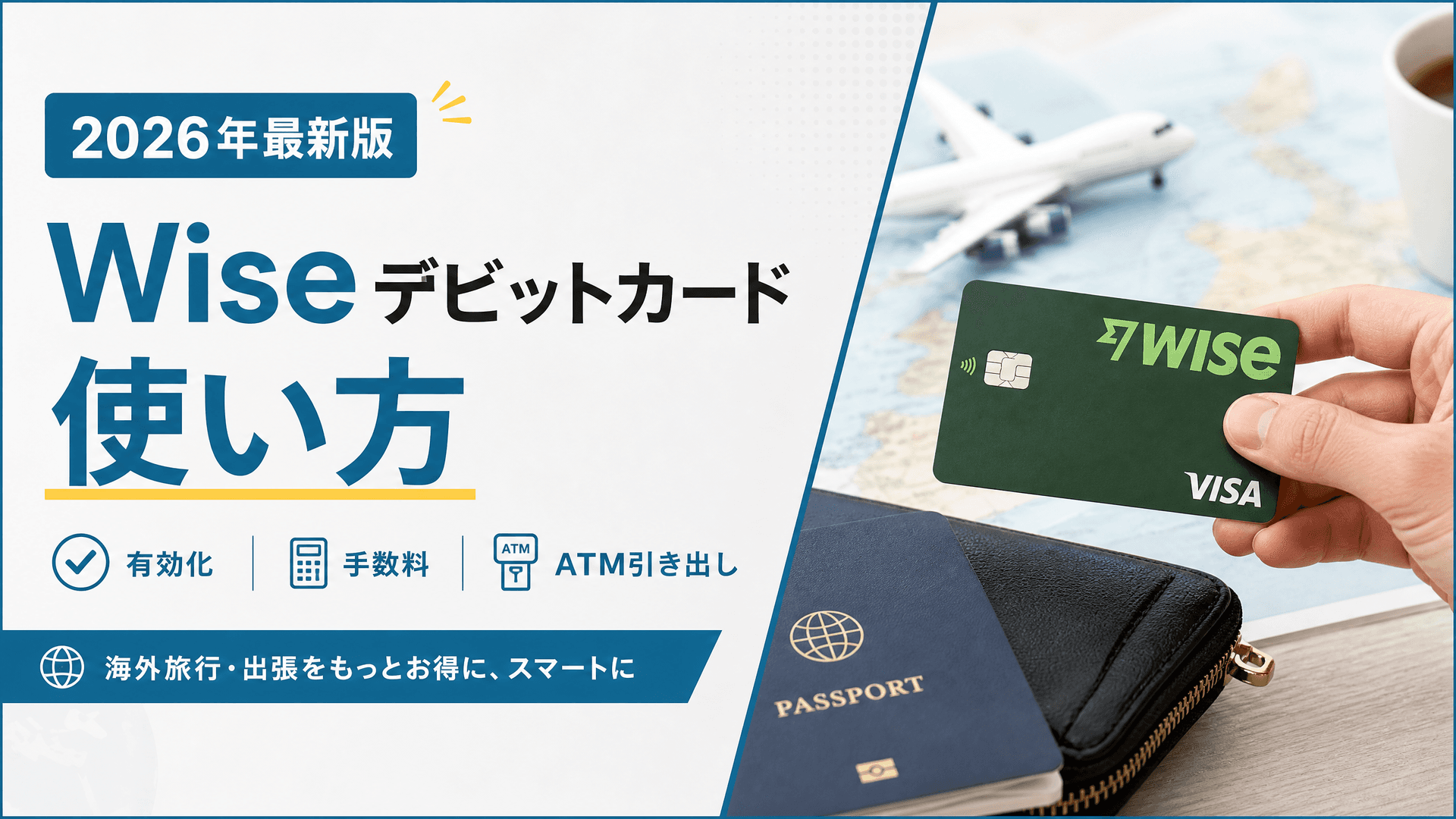 Wise デビットカード 使い方【2026年】有効化・手数料・ATM