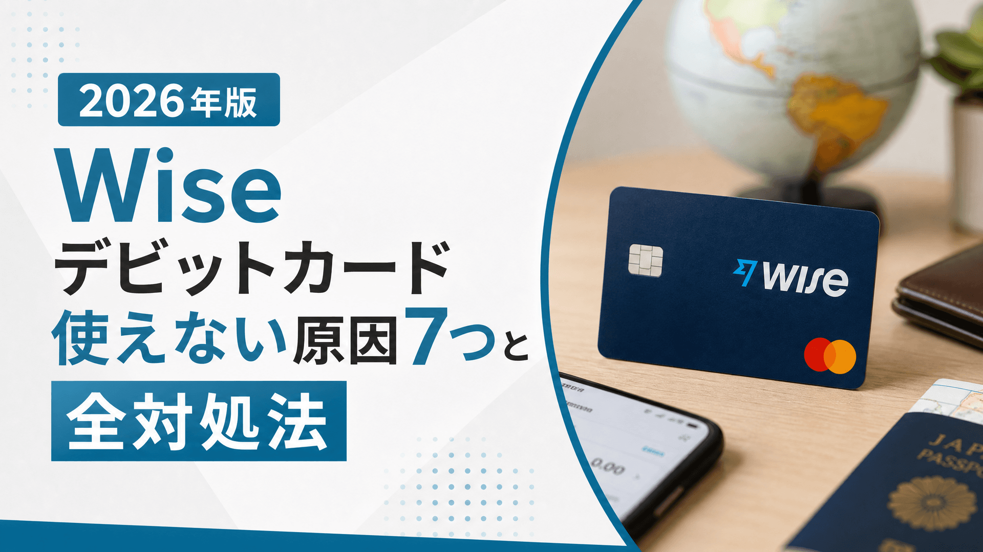 Wise デビットカード 使えない原因7つと全対処法【2026年版】